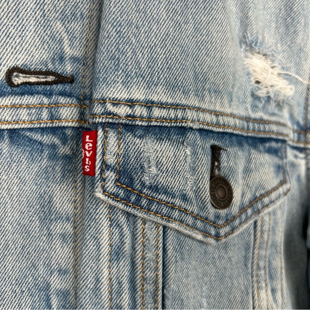 Levi's Men's Blue Denim Classic Jean Jacket Size Large - Picture 6 of 13